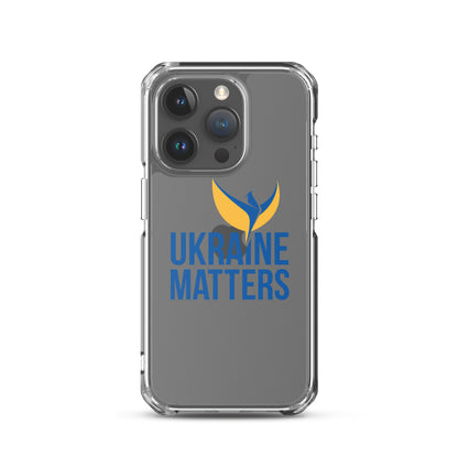 Clear Case for iPhone® - Ukraine Matters Logo