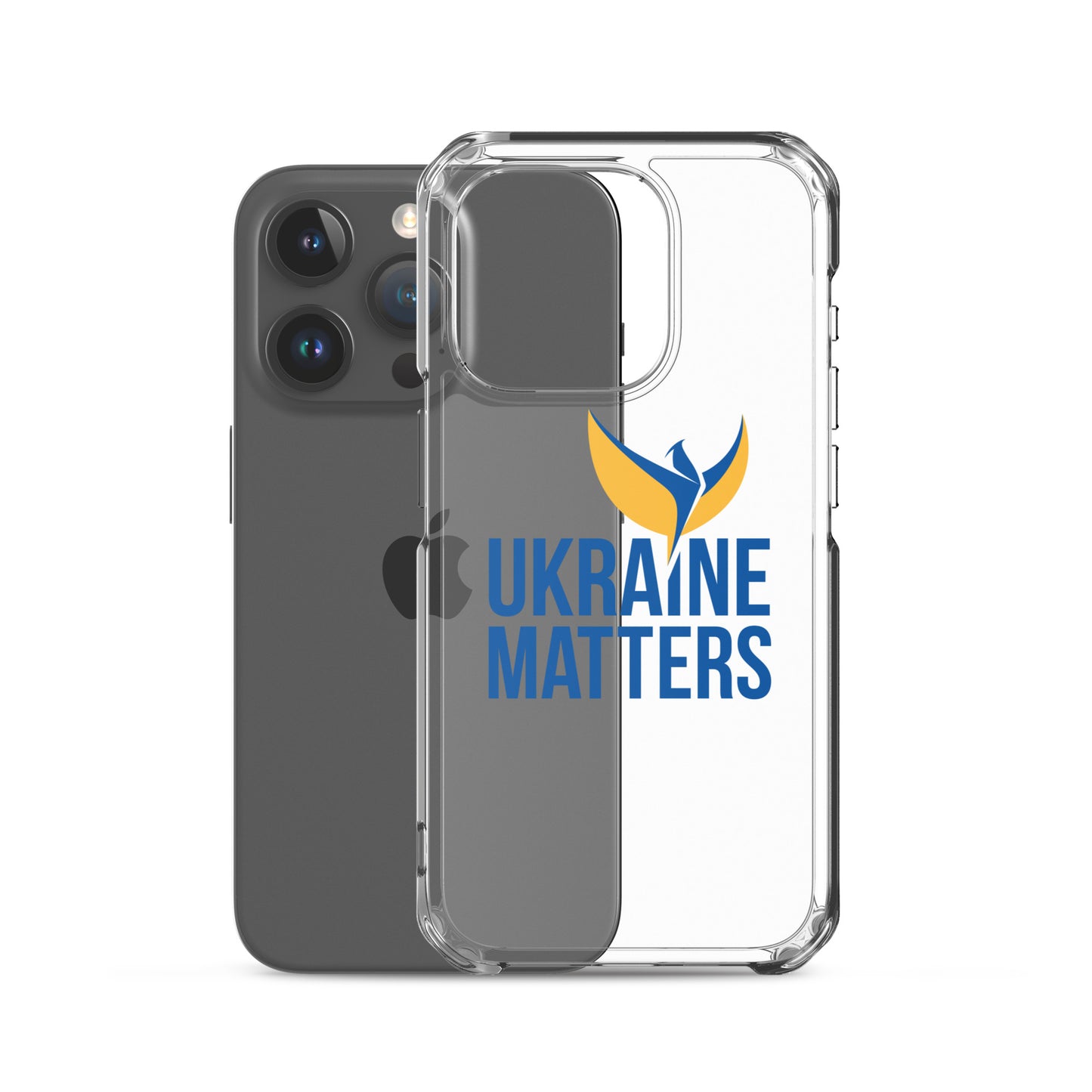 Clear Case for iPhone® - Ukraine Matters Logo