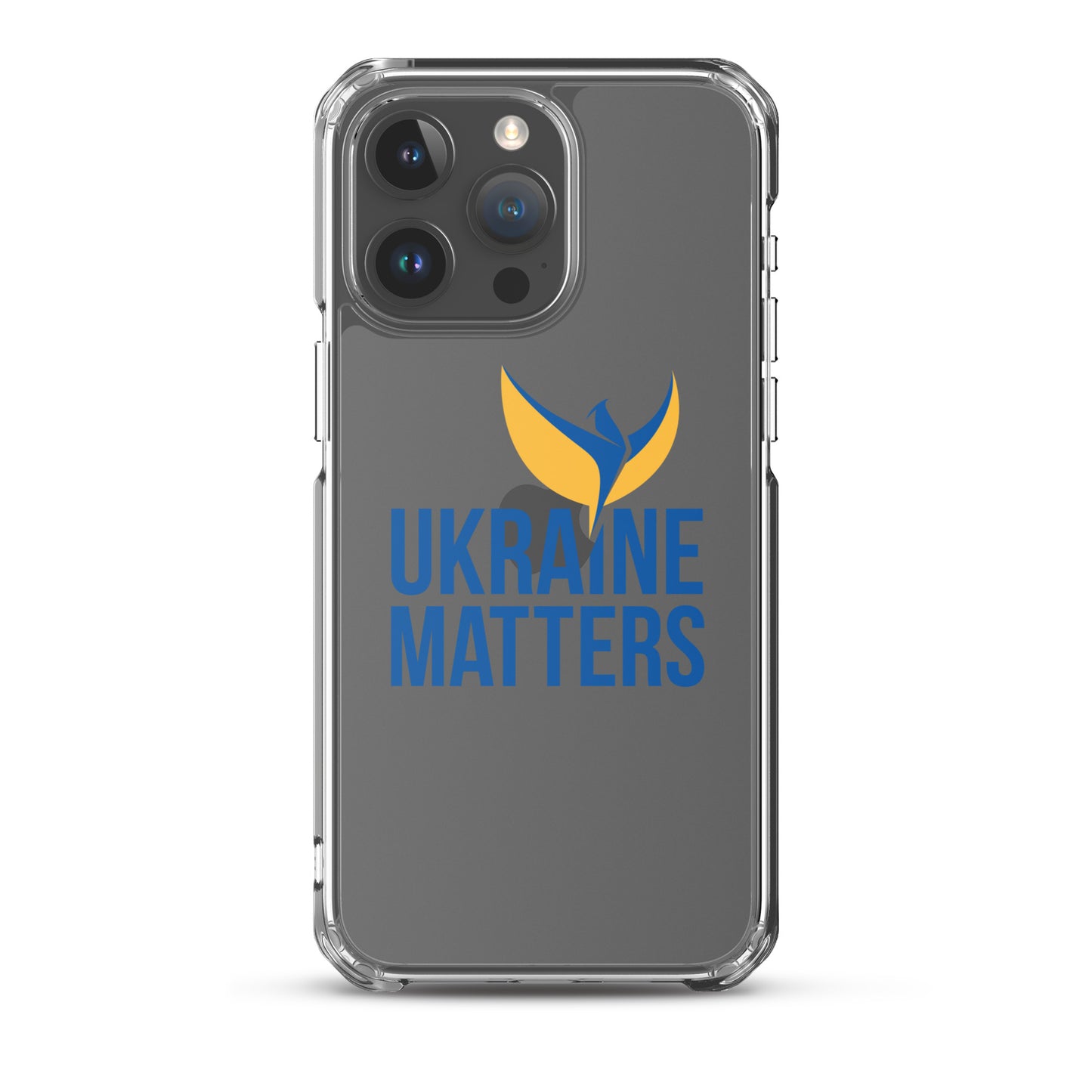 Clear Case for iPhone® - Ukraine Matters Logo