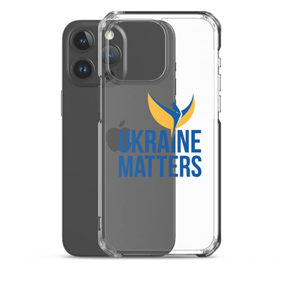 Clear Case for iPhone® - Ukraine Matters Logo