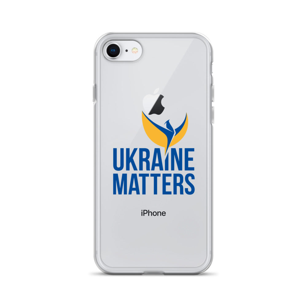 Clear Case for iPhone® - Ukraine Matters Logo