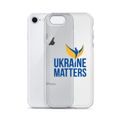 Clear Case for iPhone® - Ukraine Matters Logo