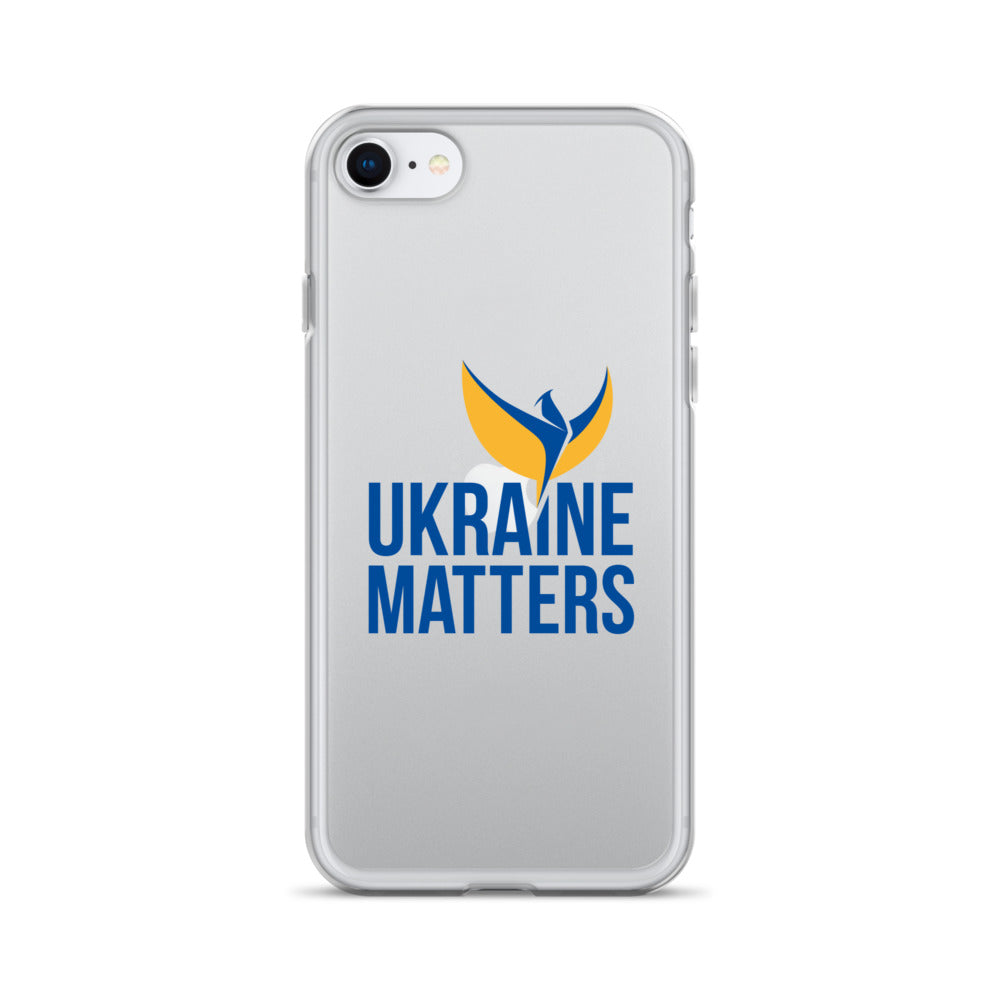 Clear Case for iPhone® - Ukraine Matters Logo