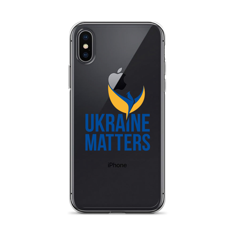 Clear Case for iPhone® - Ukraine Matters Logo