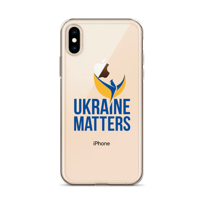 Clear Case for iPhone® - Ukraine Matters Logo