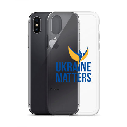 Clear Case for iPhone® - Ukraine Matters Logo