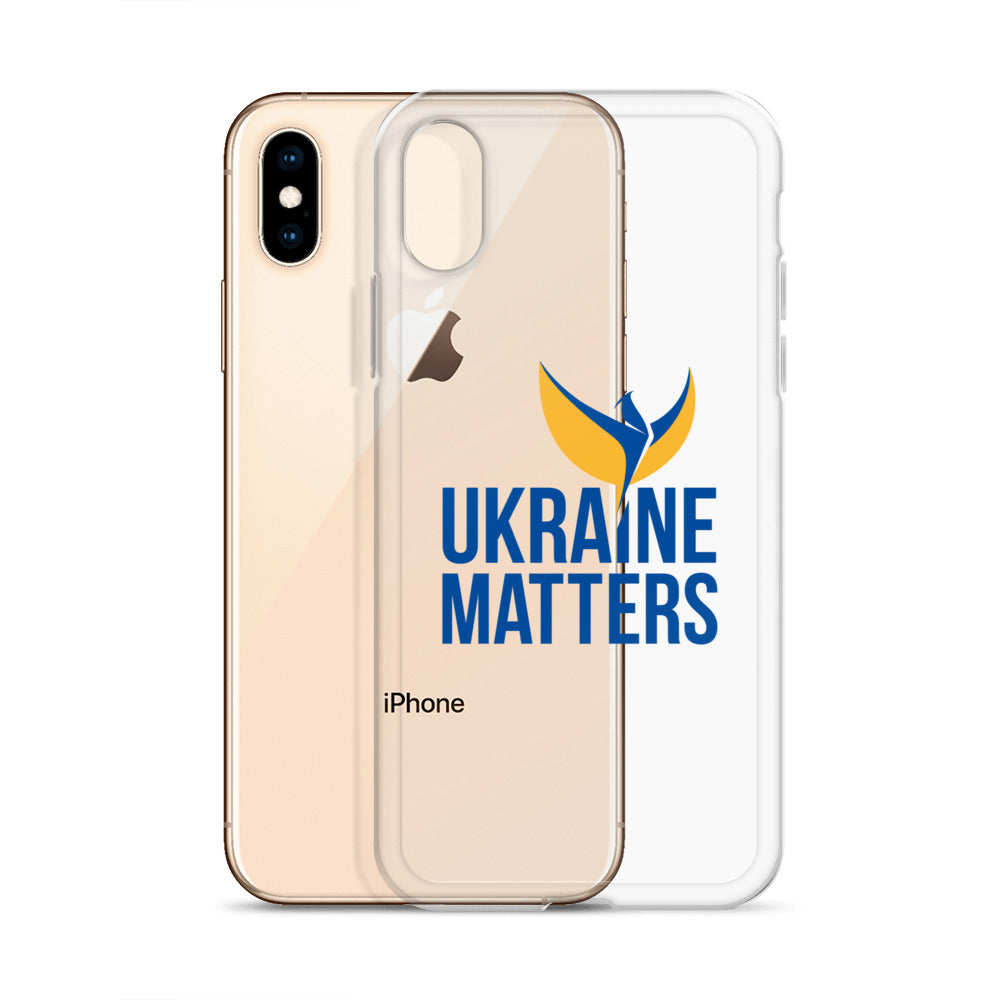 Clear Case for iPhone® - Ukraine Matters Logo