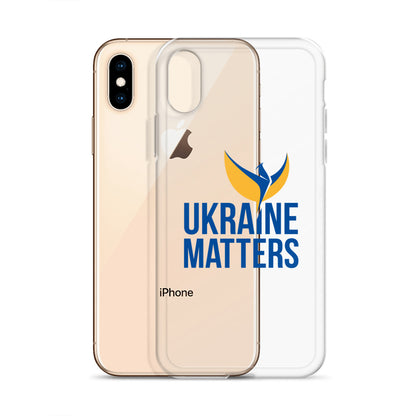 Clear Case for iPhone® - Ukraine Matters Logo