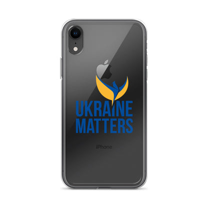 Clear Case for iPhone® - Ukraine Matters Logo