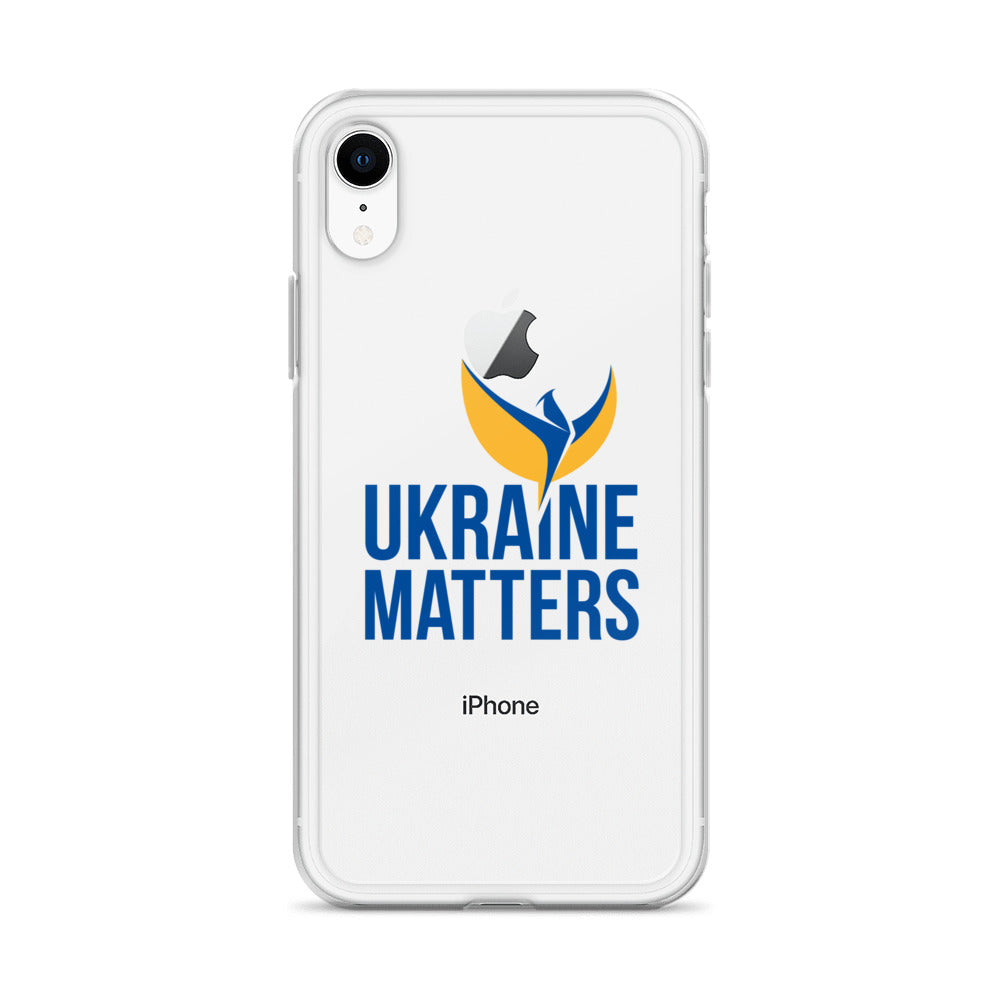 Clear Case for iPhone® - Ukraine Matters Logo