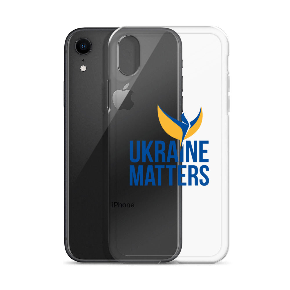 Clear Case for iPhone® - Ukraine Matters Logo