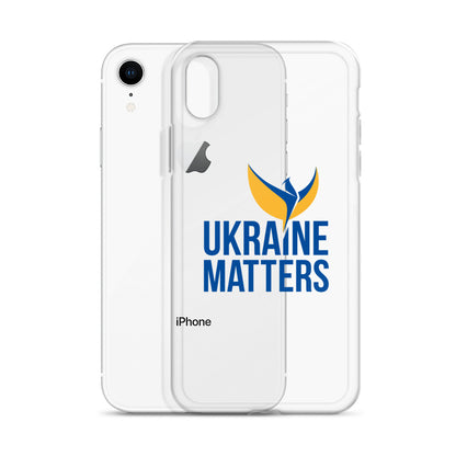 Clear Case for iPhone® - Ukraine Matters Logo