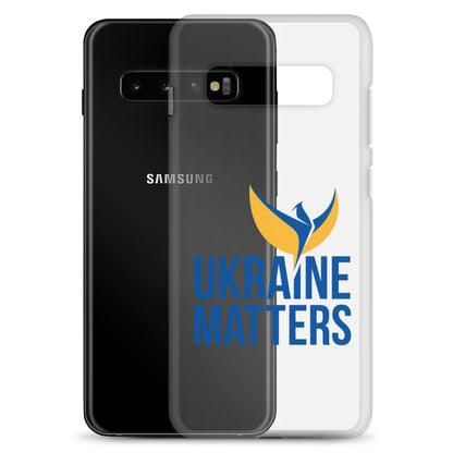 Clear Case for Samsung® - Ukraine Matters Logo