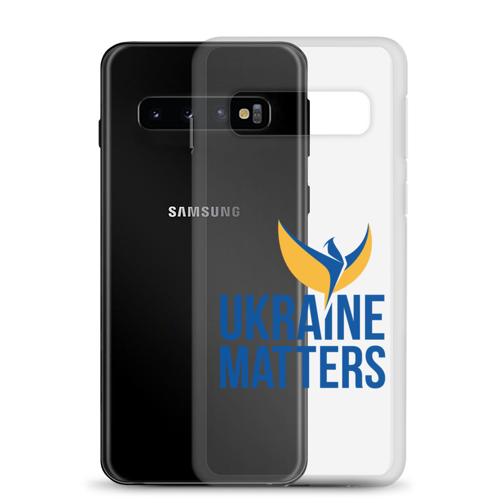 Clear Case for Samsung® - Ukraine Matters Logo