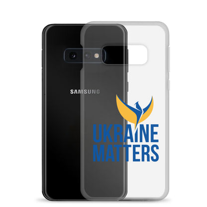 Clear Case for Samsung® - Ukraine Matters Logo