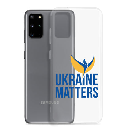 Clear Case for Samsung® - Ukraine Matters Logo