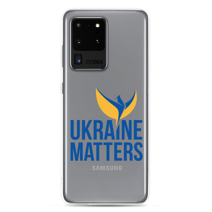 Clear Case for Samsung® - Ukraine Matters Logo