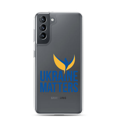 Clear Case for Samsung® - Ukraine Matters Logo