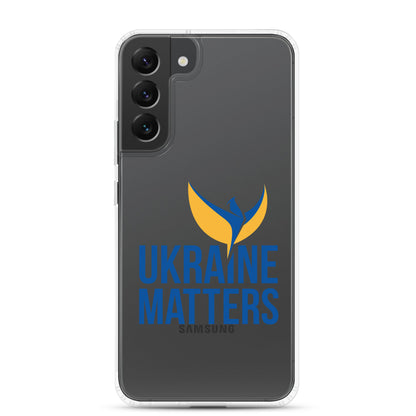 Clear Case for Samsung® - Ukraine Matters Logo