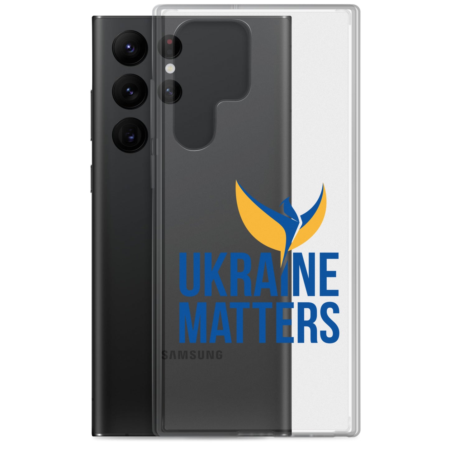 Clear Case for Samsung® - Ukraine Matters Logo