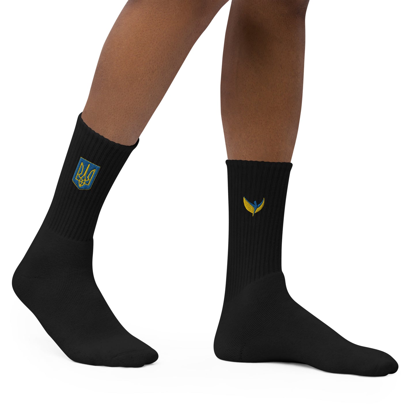 Embroidered Socks - Trident Outside & Phoenix Inside