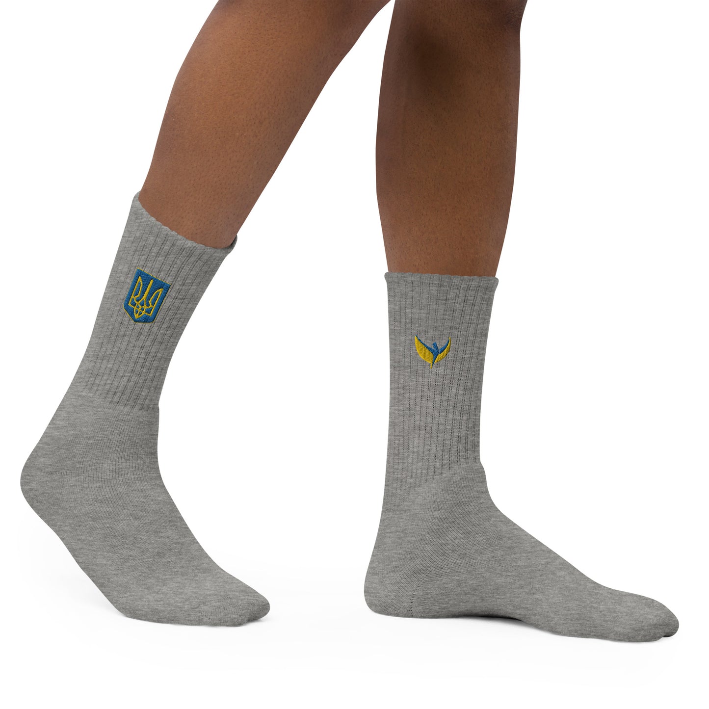 Embroidered Socks - Trident Outside & Phoenix Inside