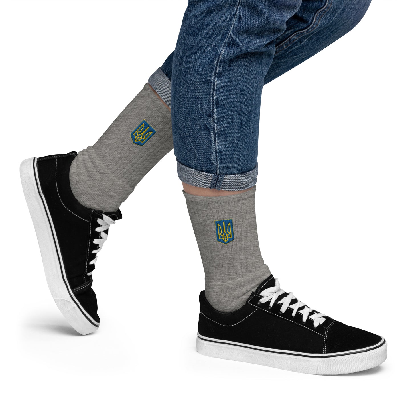 Embroidered Socks - Trident Both Sides
