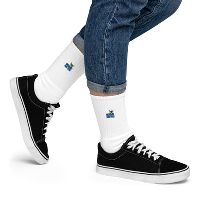 Embroidered Socks - Ukraine Matters Logo