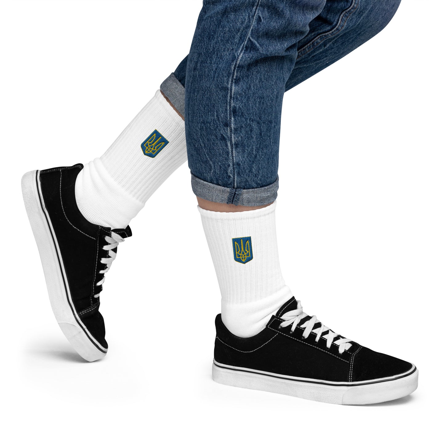 Embroidered Socks - Trident Both Sides