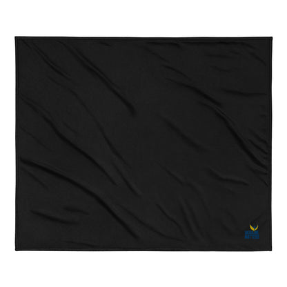 Premium Sherpa Blanket - Embroidered Ukraine Matters Logo (small)