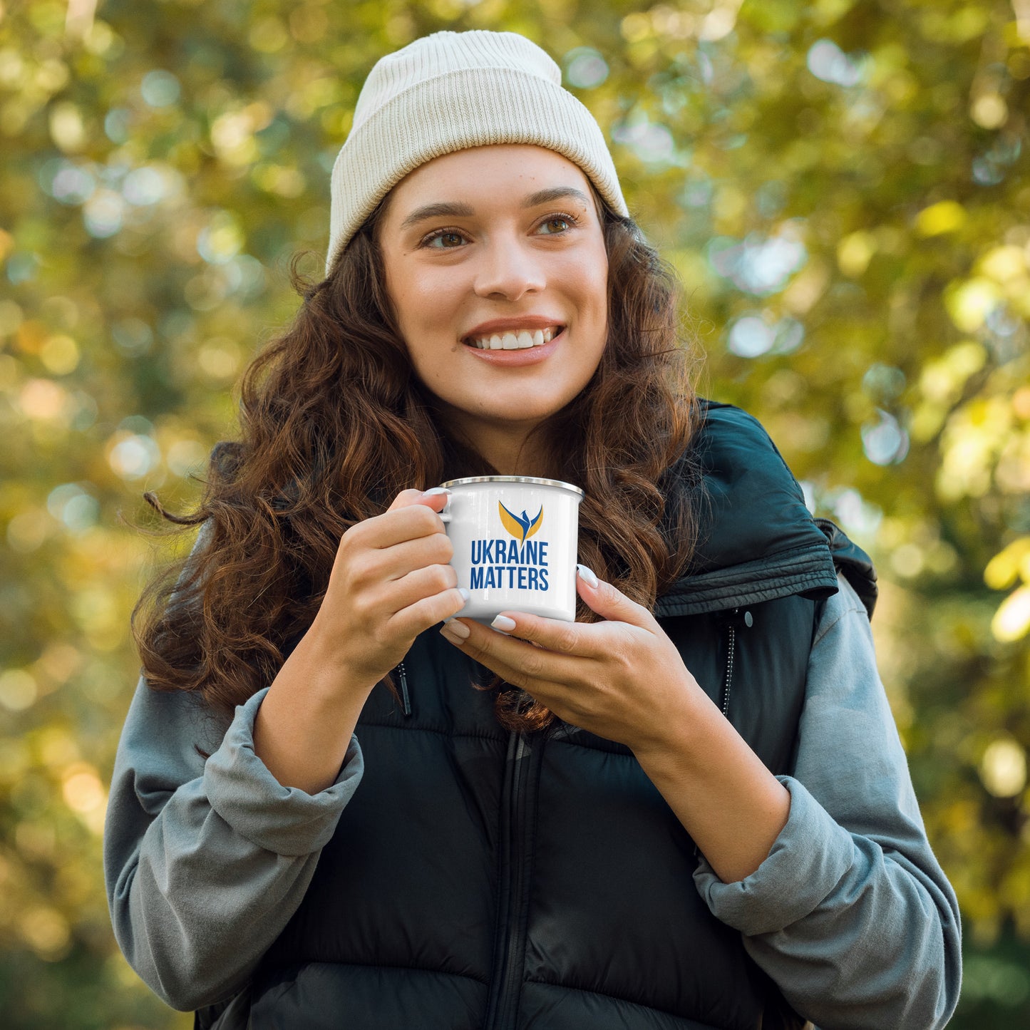 Enamel Mug - Ukraine Matters Logo