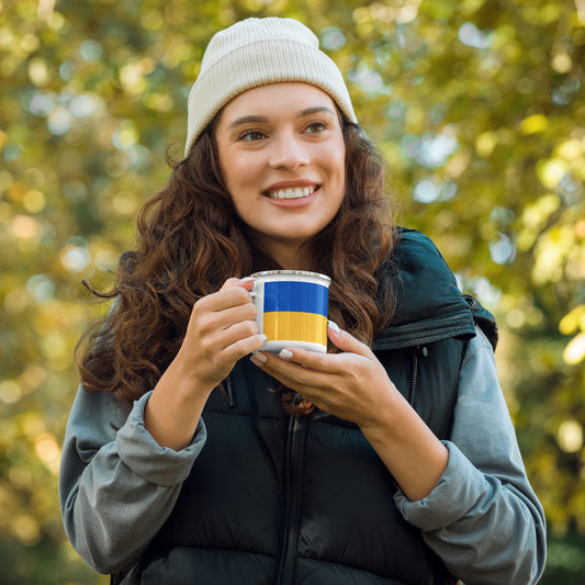 Enamel Mug - Ukrainian Colors