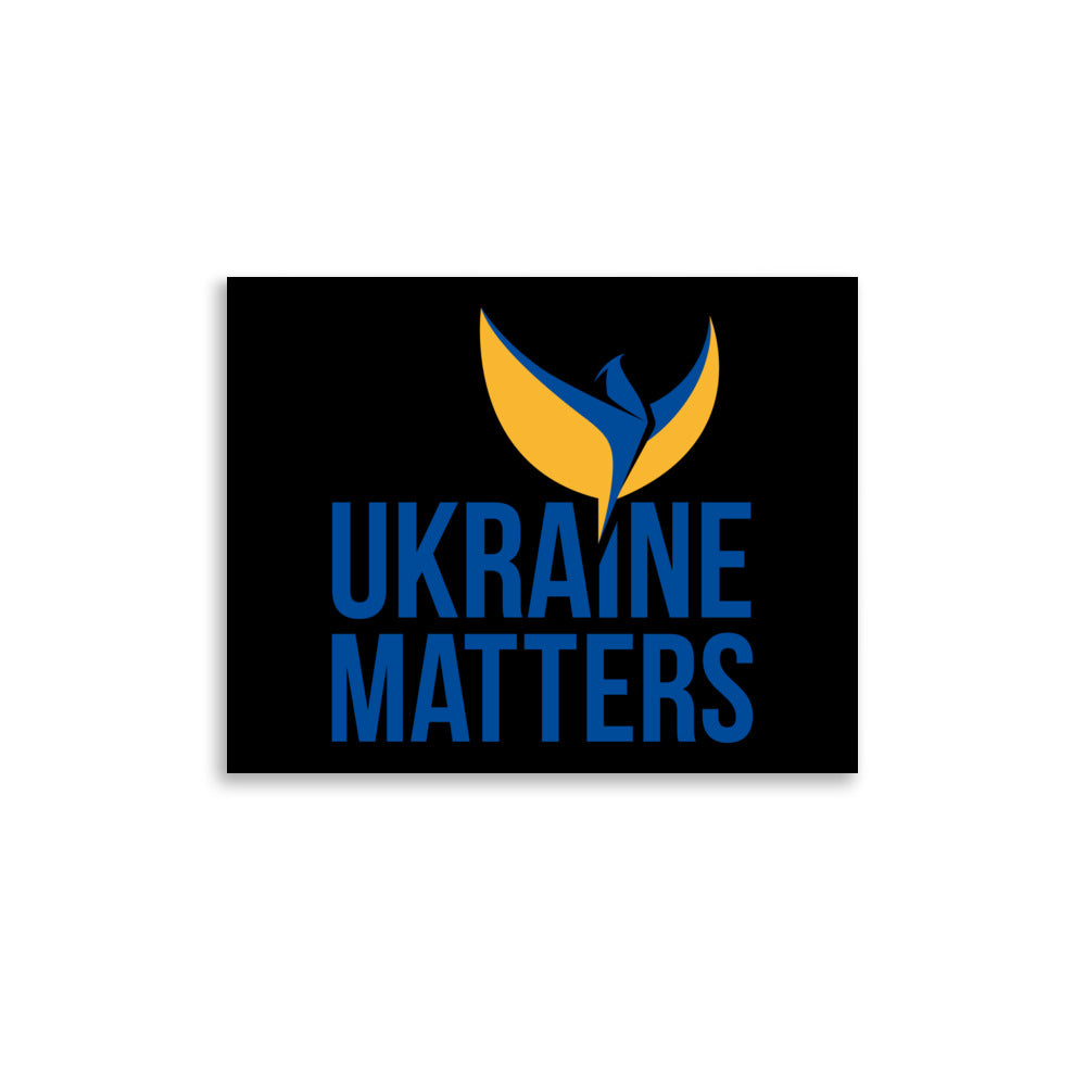 Poster - Ukraine Matters Logo Black Background