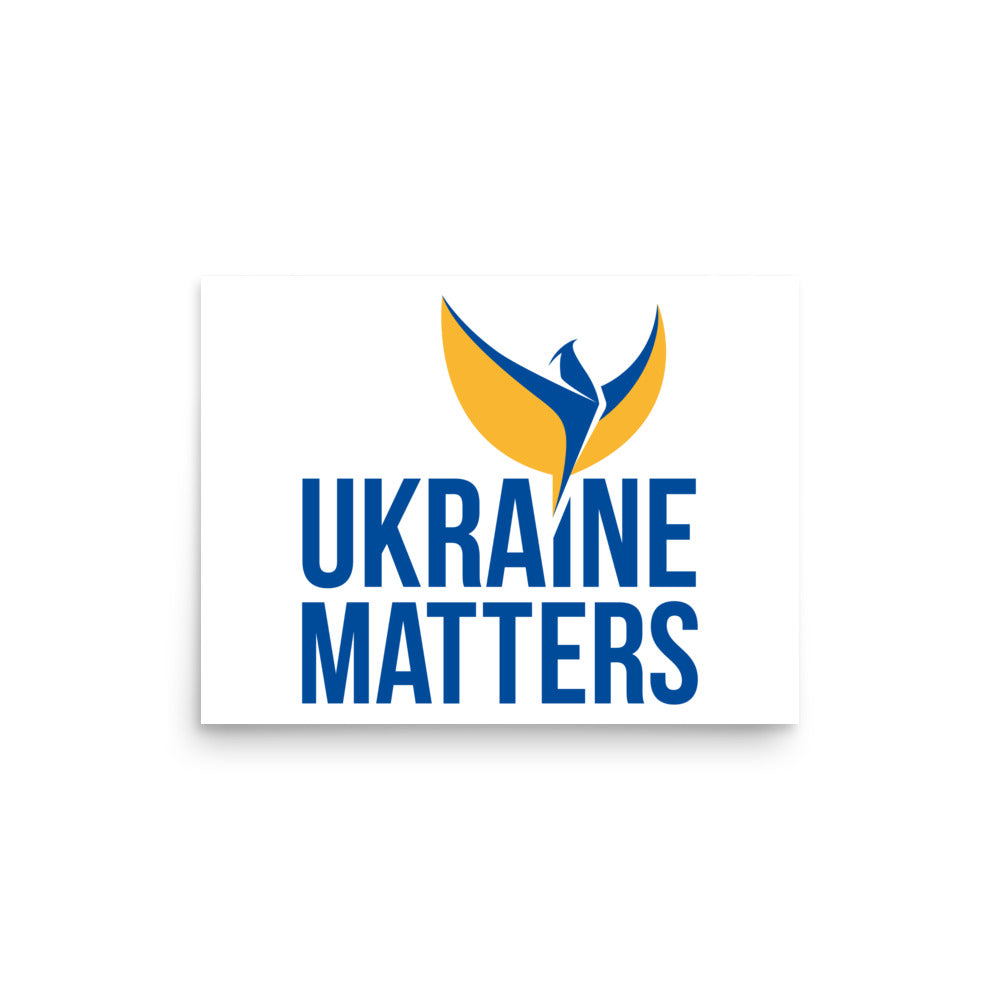 Poster - Ukraine Matters Logo White Background