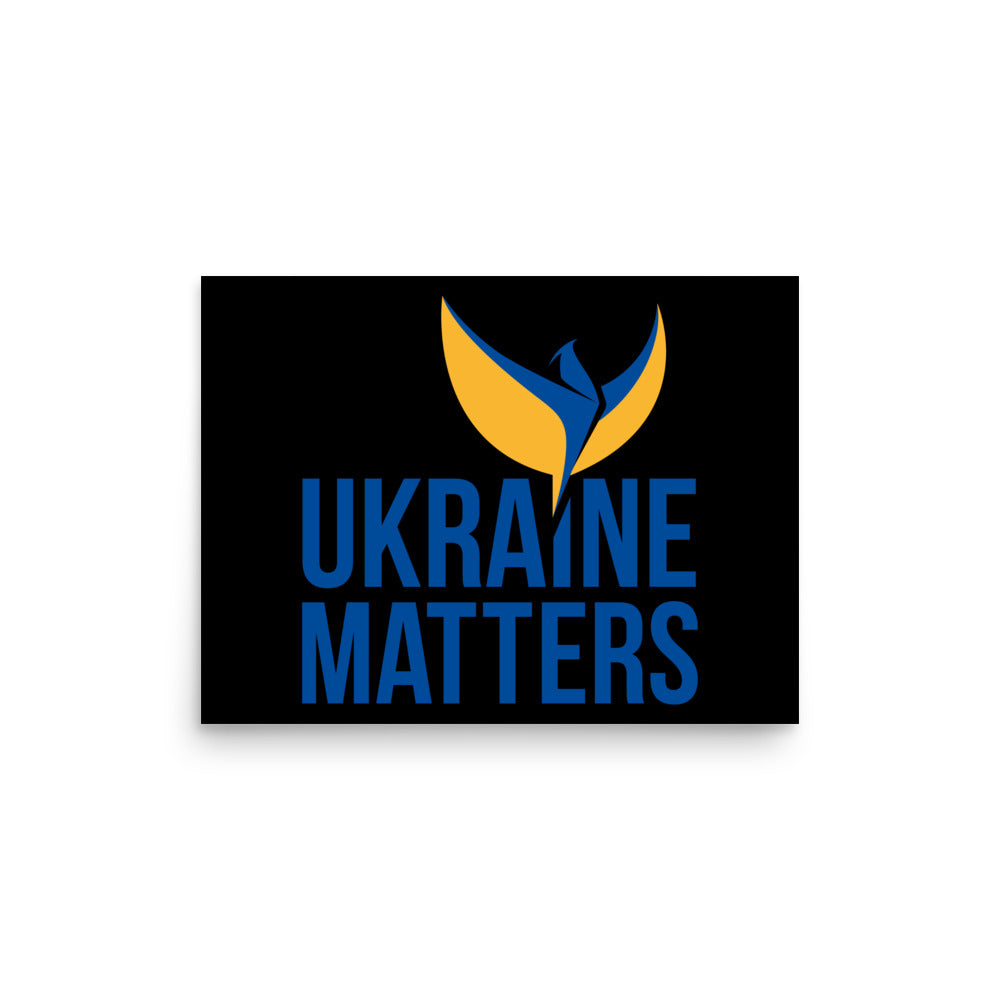 Poster - Ukraine Matters Logo Black Background