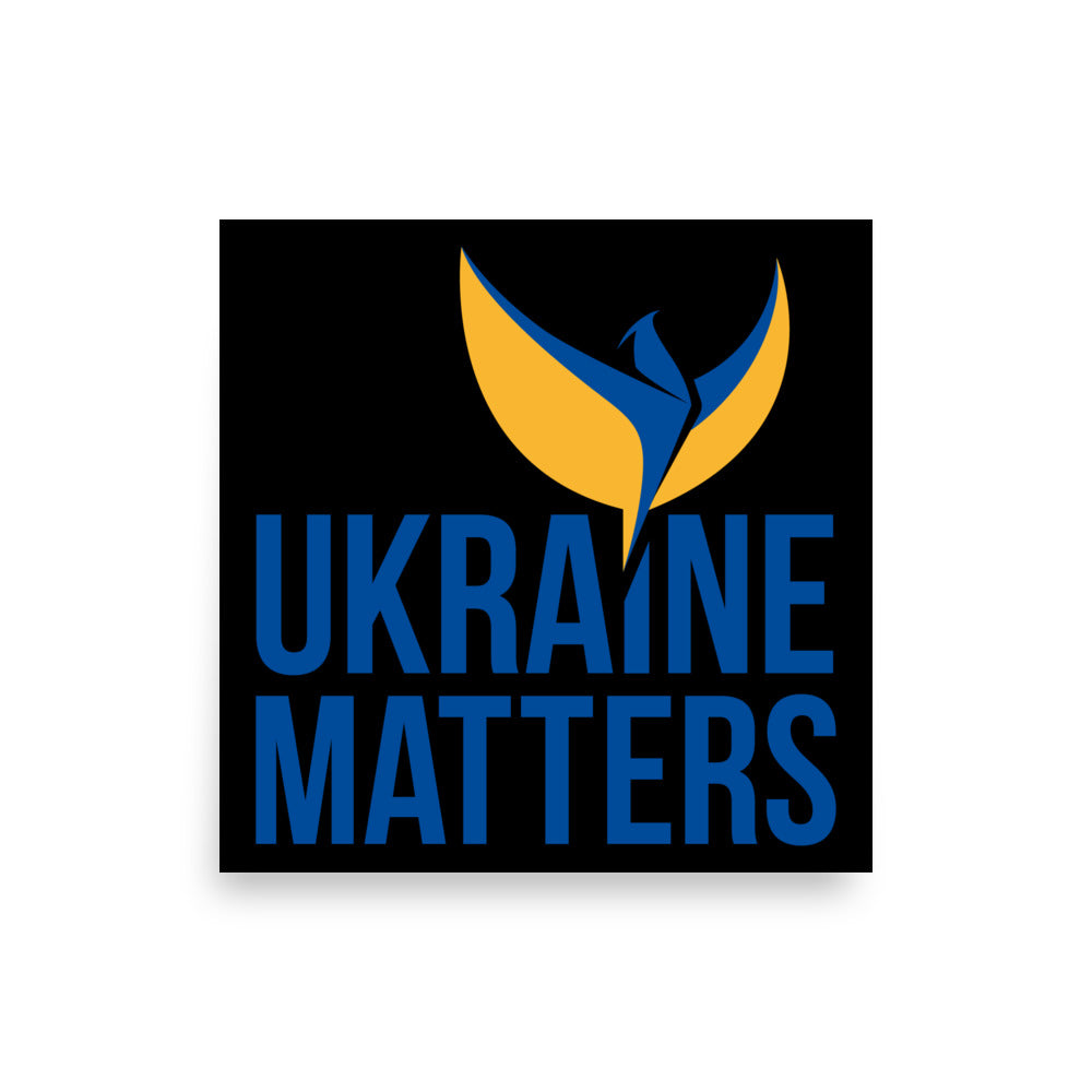 Poster - Ukraine Matters Logo Black Background