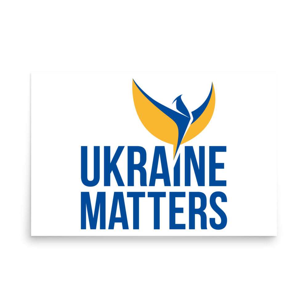 Poster - Ukraine Matters Logo White Background