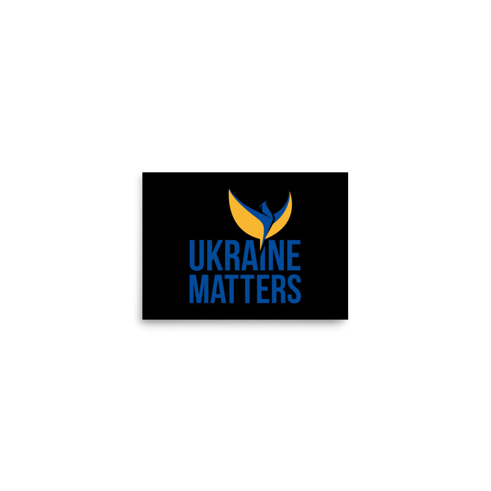 Poster - Ukraine Matters Logo Black Background