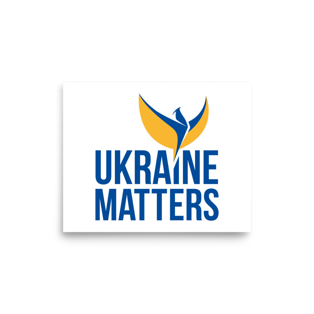 Poster - Ukraine Matters Logo White Background