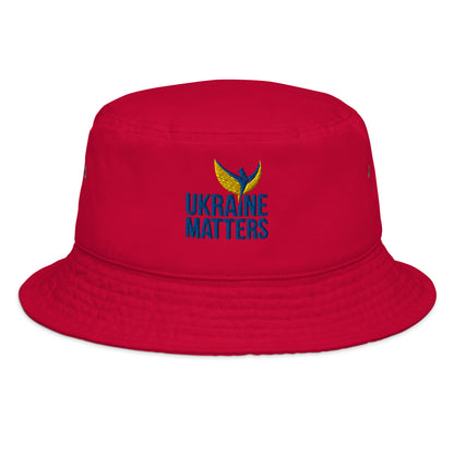 Stefania Bucket Hat - Embroidered Ukraine Matters Logo