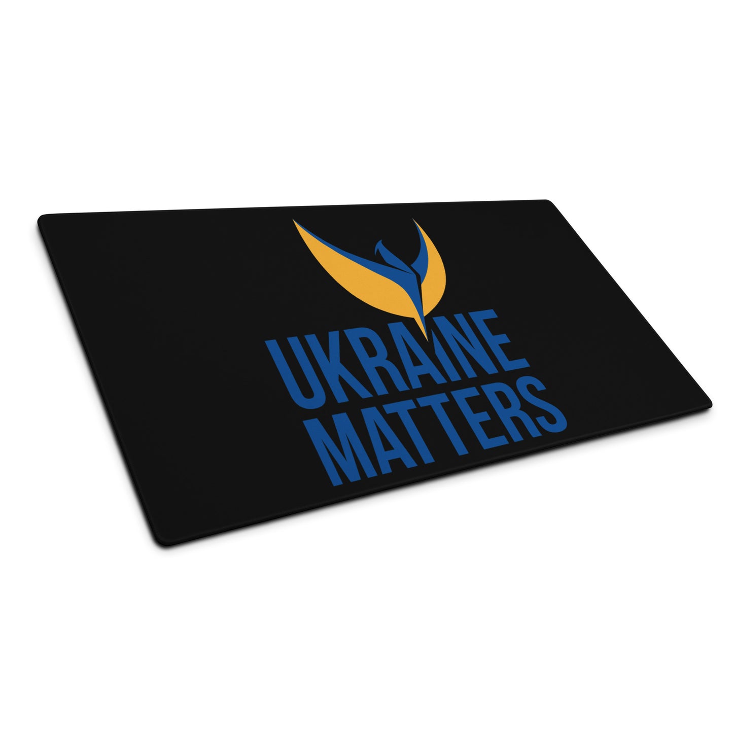 Gaming Black Mouse Pad - Ukraine Matters Logo