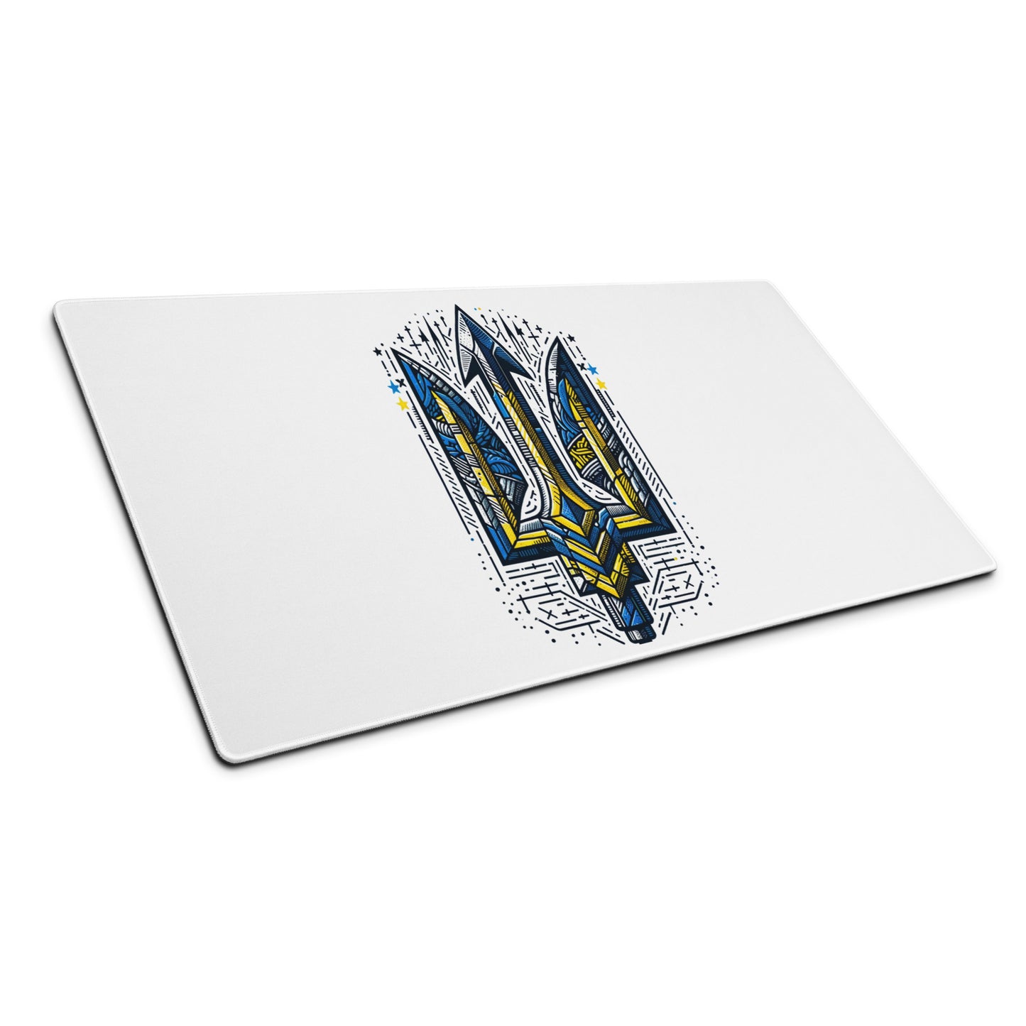 Gaming White Mouse Pad - Alternative Trident