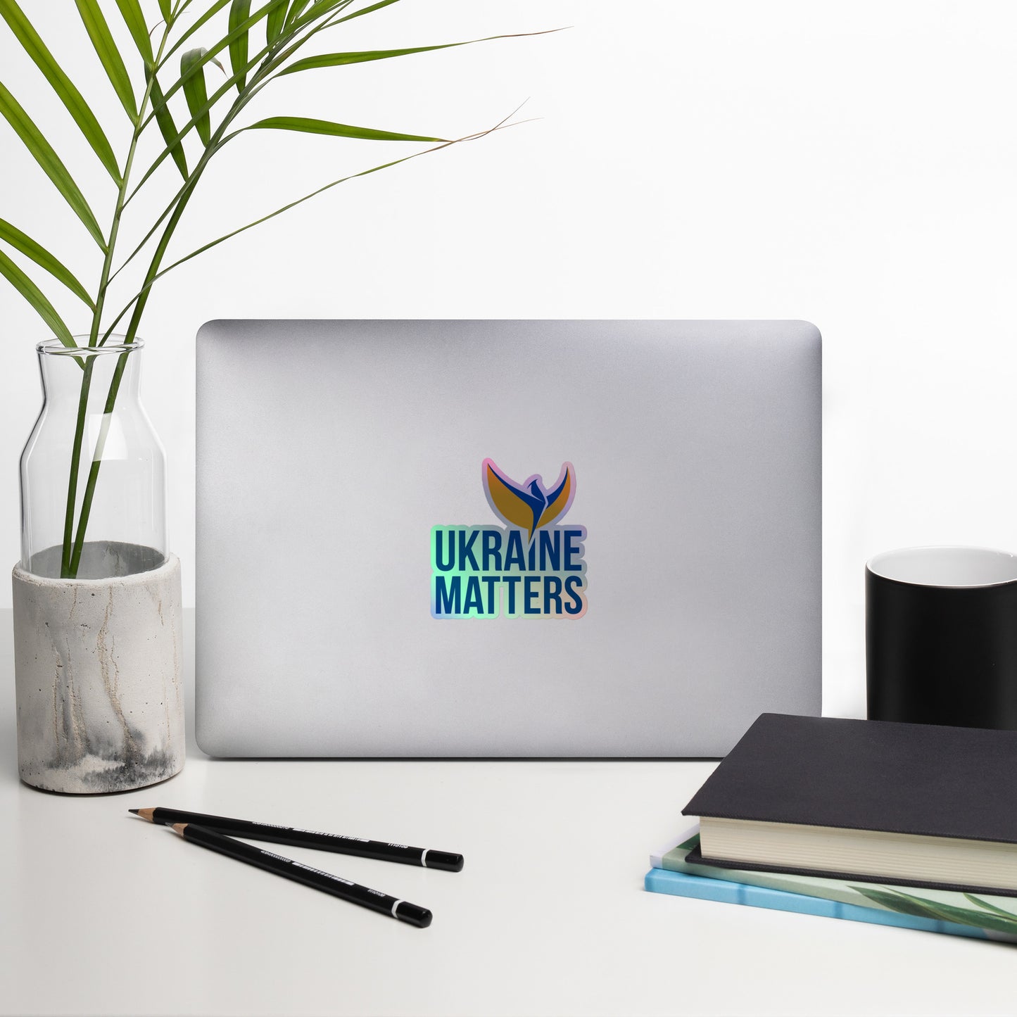 Holographic Stickers - Ukraine Matters Logo