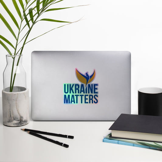 Holographic Stickers - Ukraine Matters Logo