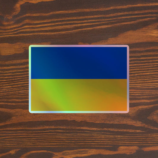 Holographic Stickers - Ukrainian Flag