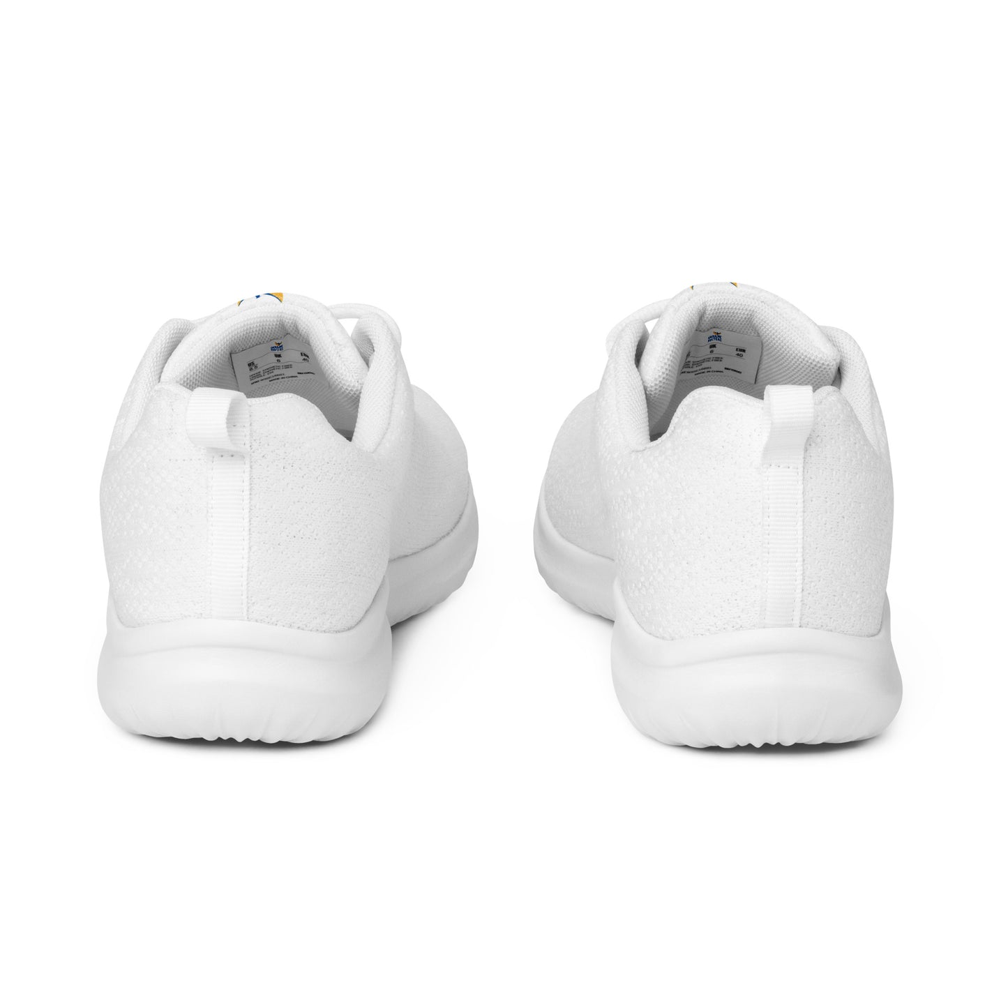 Men’s White Athletic Shoes - Ukraine Matters Logo