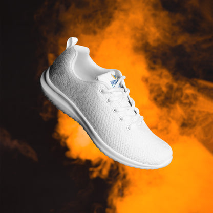 Men’s White Athletic Shoes - Ukraine Matters Logo