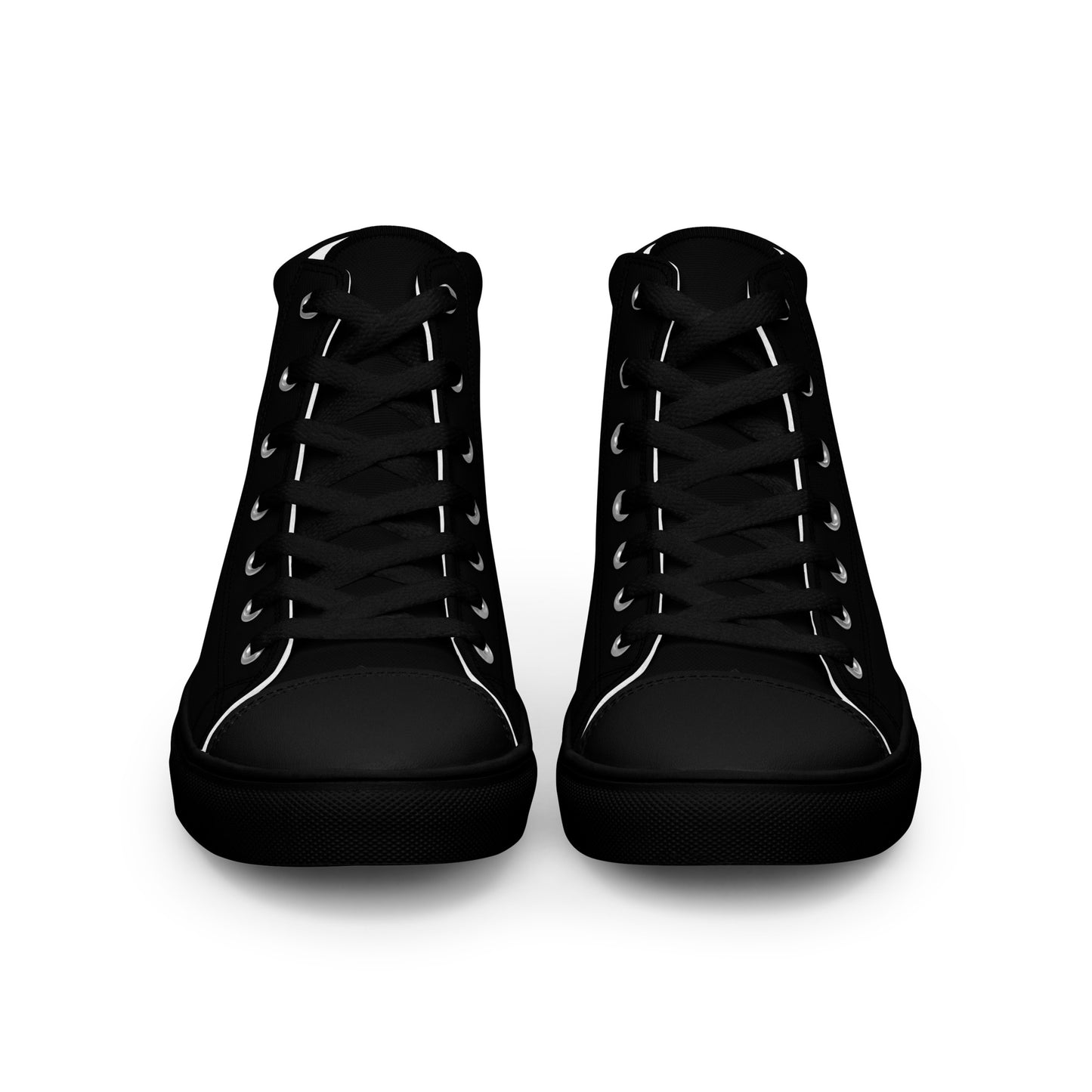 Men’s High Top Black Canvas Shoes - Ukraine Matters Logo