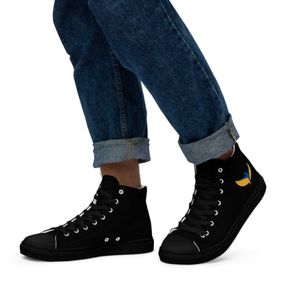 Men’s High Top Black Canvas Shoes - Phoenix