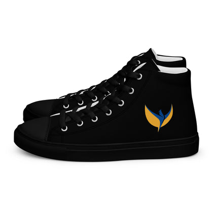 Men’s High Top Black Canvas Shoes - Phoenix